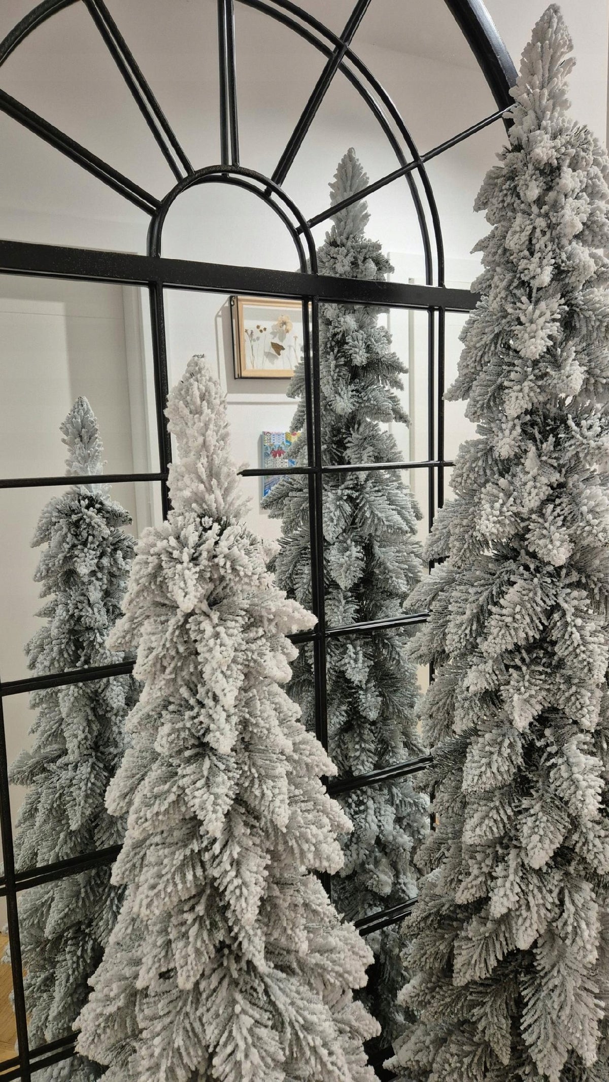 Artificial Christmas tree narrow SLIM Tatra spruce with snow-covered snow 110 cm Packaging status original