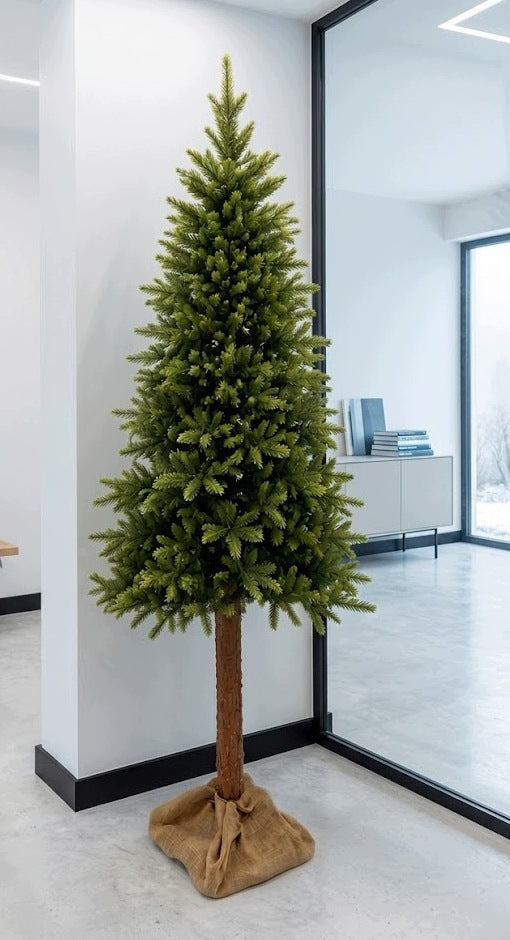Artificial Christmas tree on the trunk 180 cm FULL PE 01 100% LIGHT GREEN SILICONE Manufacturer code PE01 na pniu 180 cm sielona 100% pe