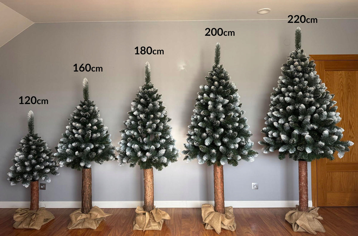 Artificial Christmas tree on the trunk 200 cm snow-covered diamond pine - MANUFACTURER Packaging status original