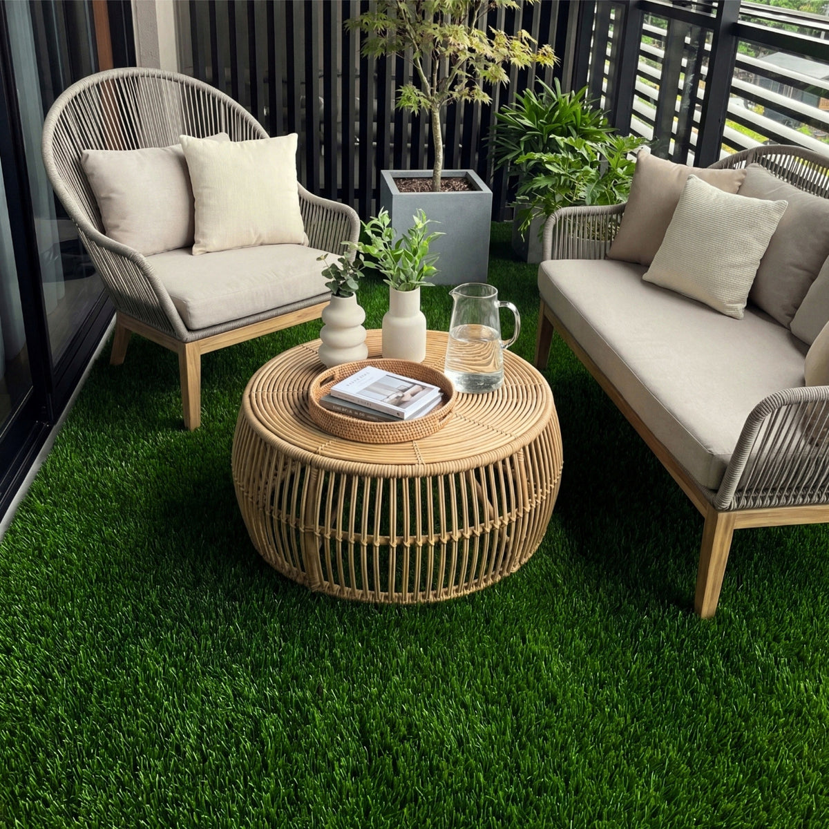 Artificial Grass 4m for Balcony Garden Terrace PREMIUM 45mm Soft Thick Packaging status original