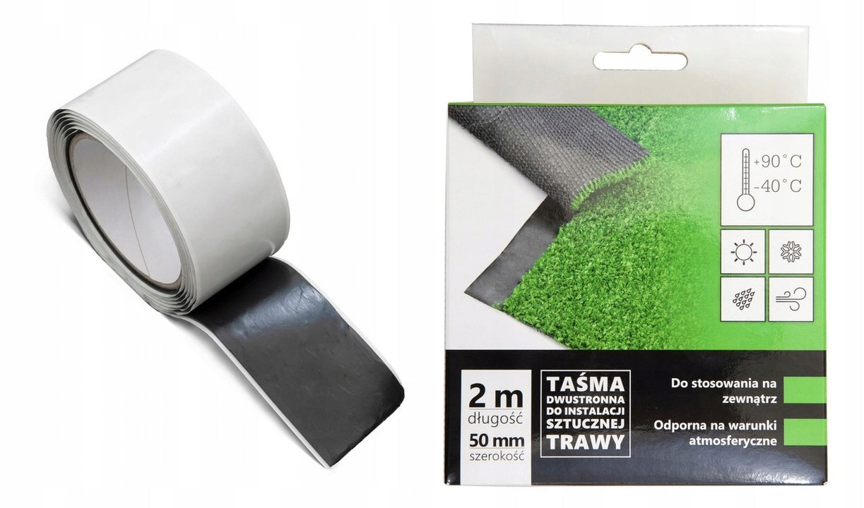 Artificial Grass Mounting Tape 50mm 2m Double Sided Strong Durable Year Round