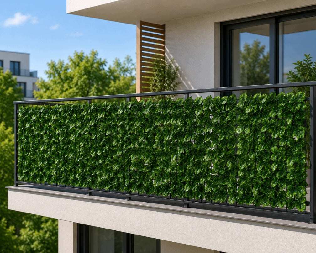Artificial Hedge Ivy Cover Mat For Fence Balcony Terrace 1x3m Manufacturer DECOTeam