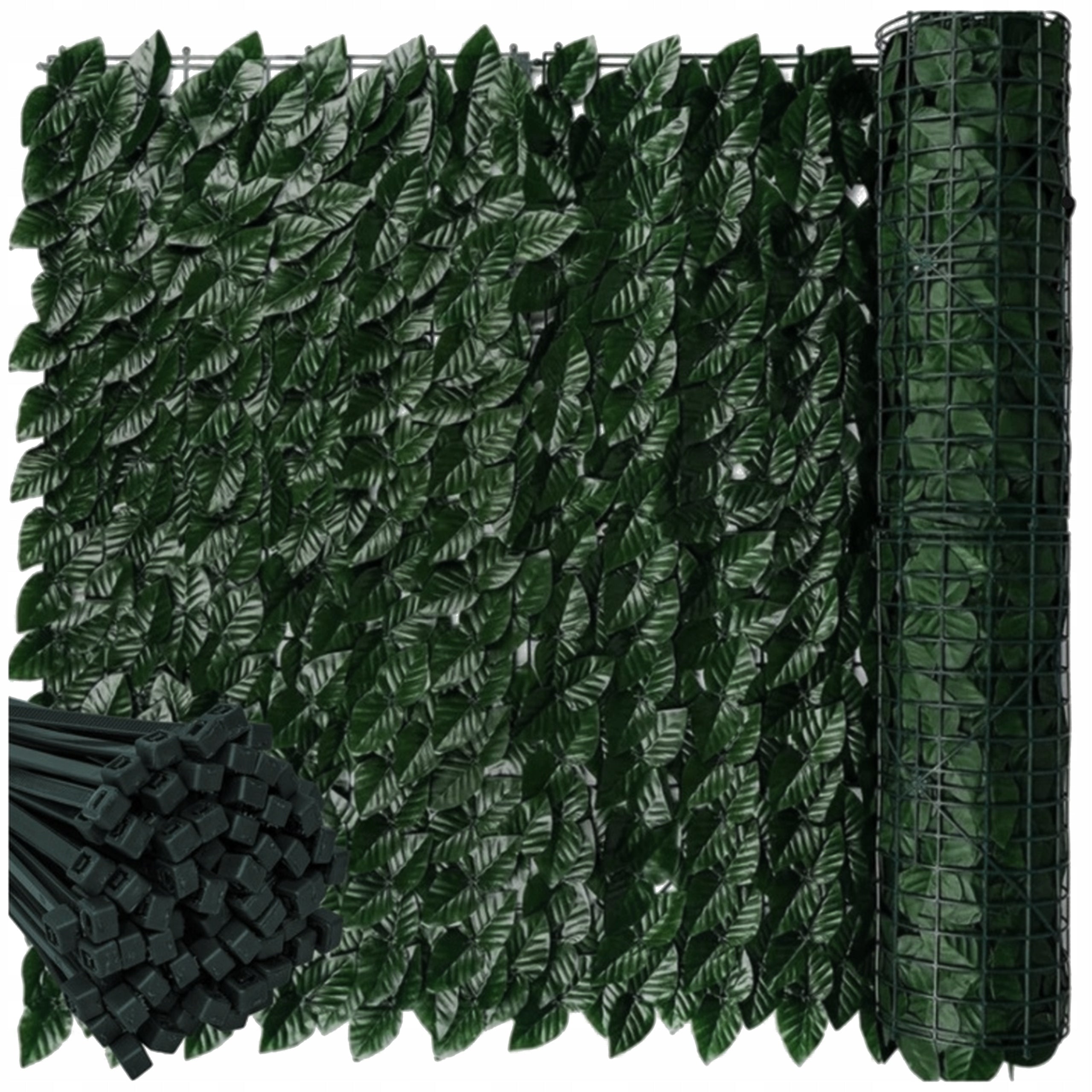Artificial Hedge Ivy Wall Balcony Fence Artificial Leaves 5mx50 Height 0.5 m