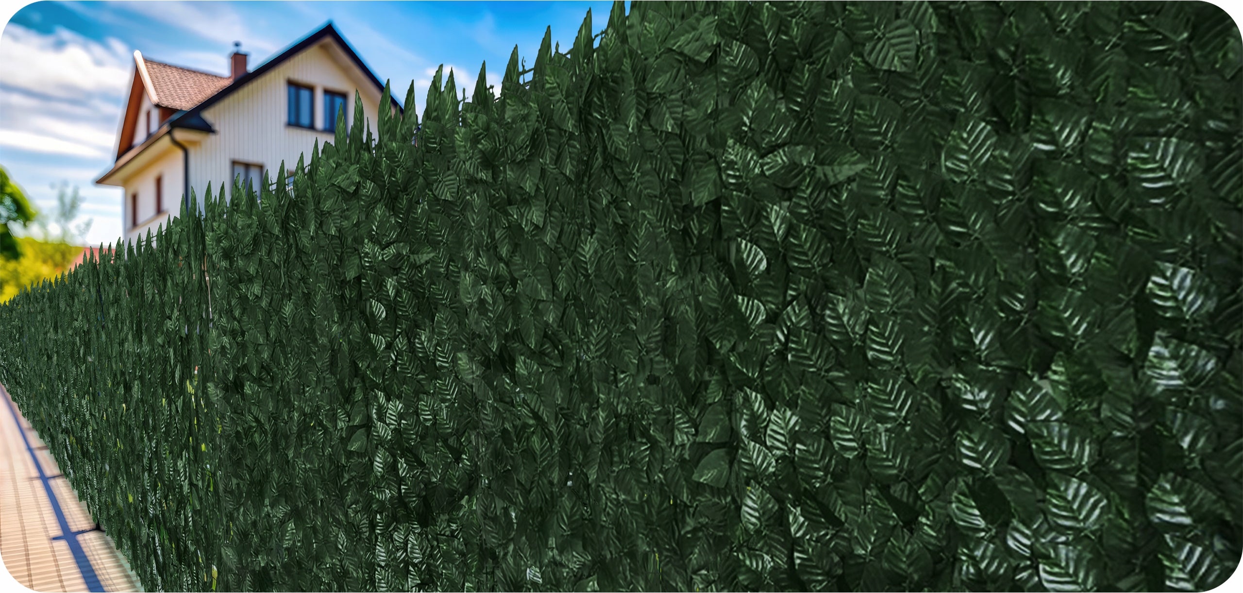 Artificial Hedge Ivy Wall Balcony Fence Artificial Leaves 5mx50 Kind panel