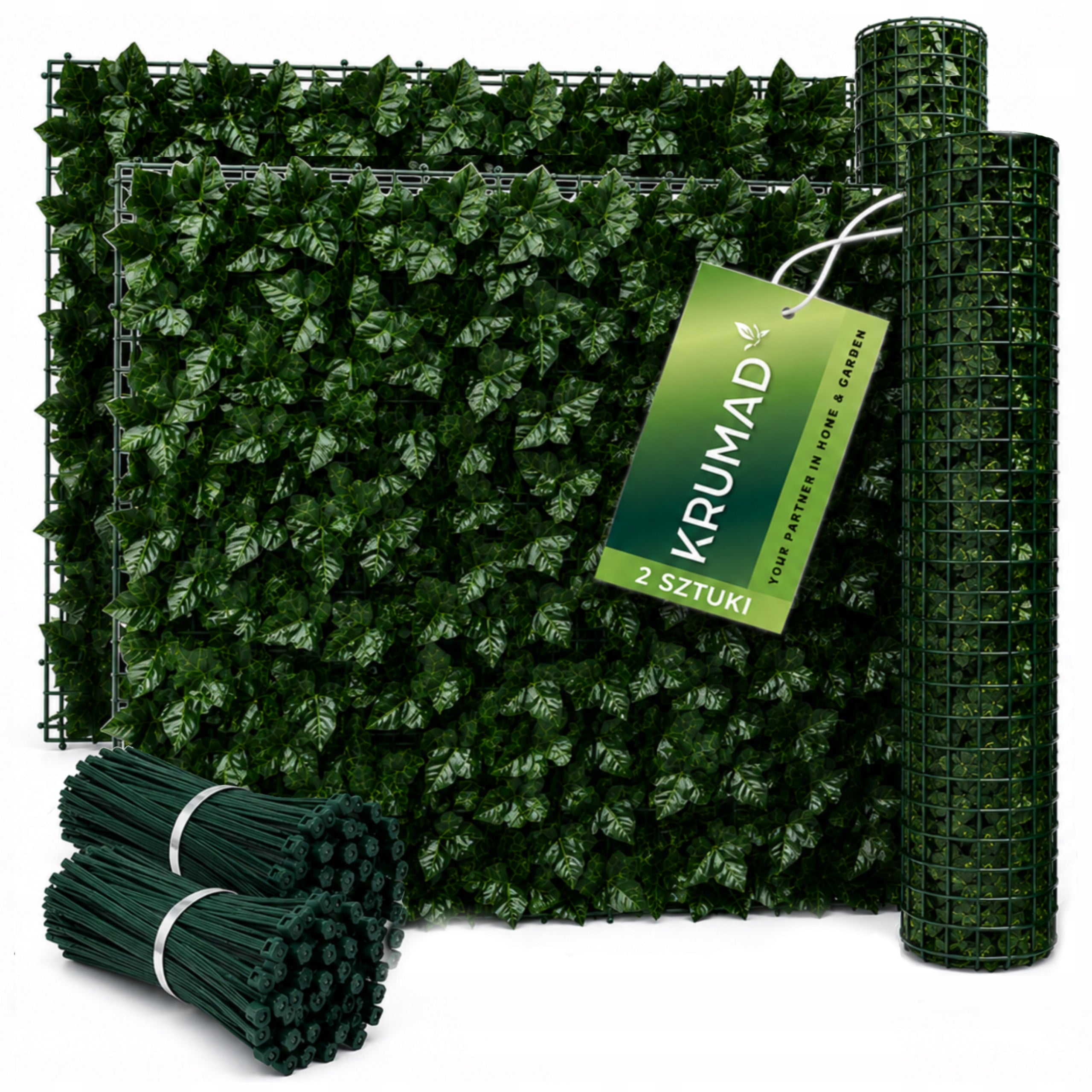 Artificial Hedge Ivy Wall Balcony Fence Artificial Leaves 5mx50