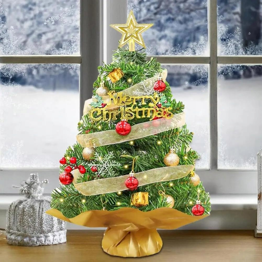 Artificial Mini Christmas Tree with Lighting, Christmas Decoration, 60 cm Packaging status original