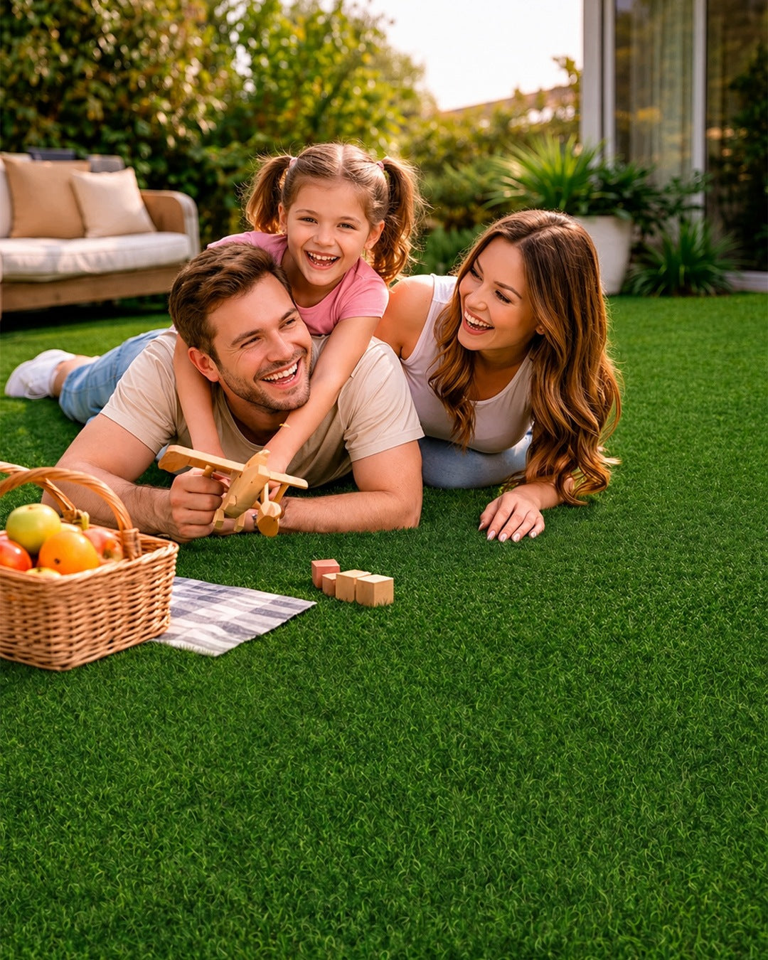 Artificial grass green 400cm waterproof UV-resistant easy installation 0,1mb/pcs Width 4 m
