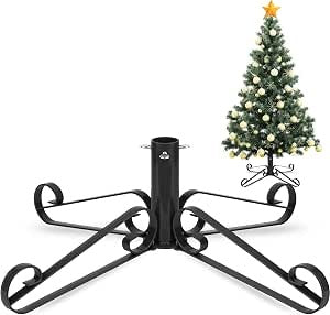 Artificial metal Christmas tree stand up to 250 cm black