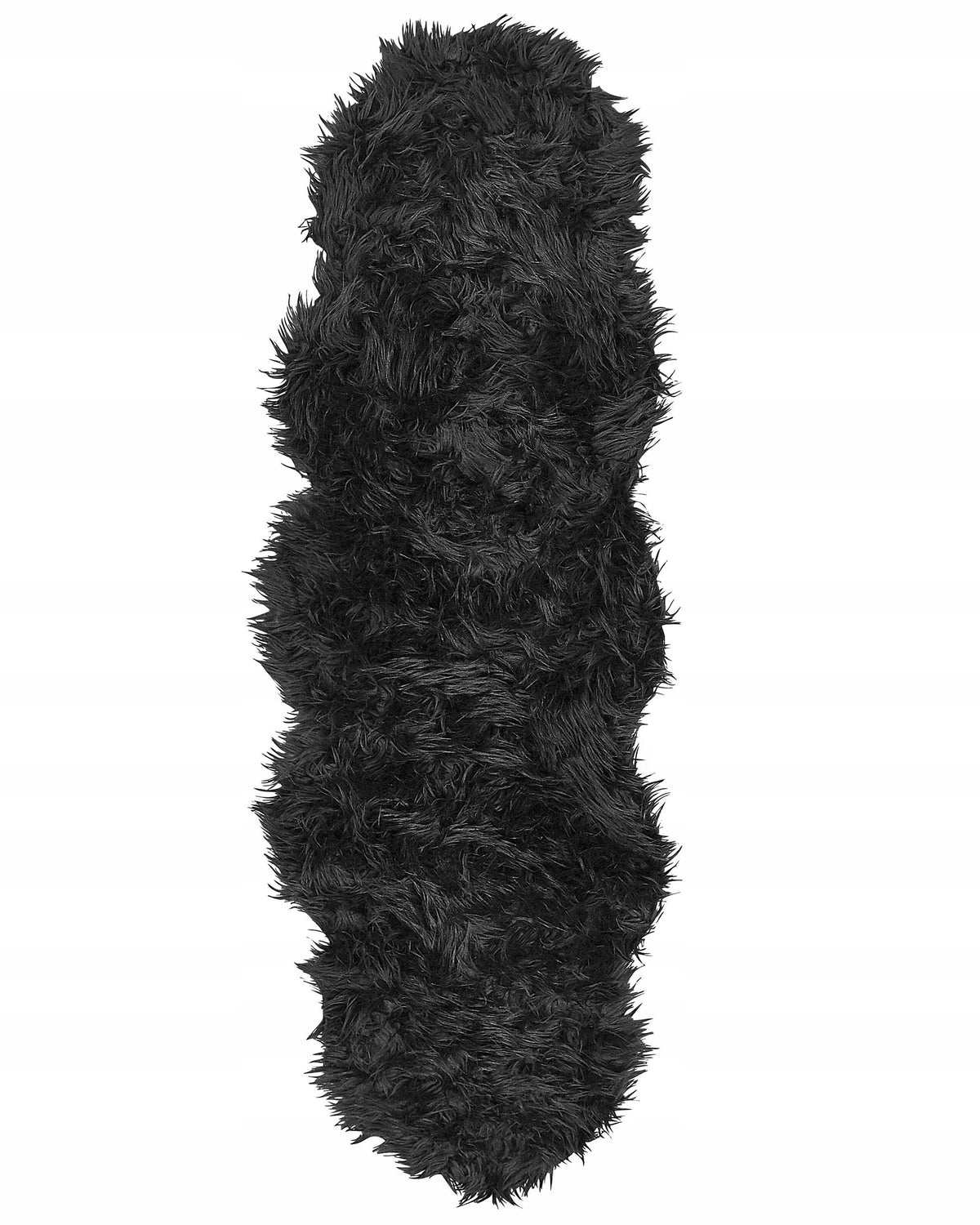 Artificial sheepskin fur 180x60 cm black