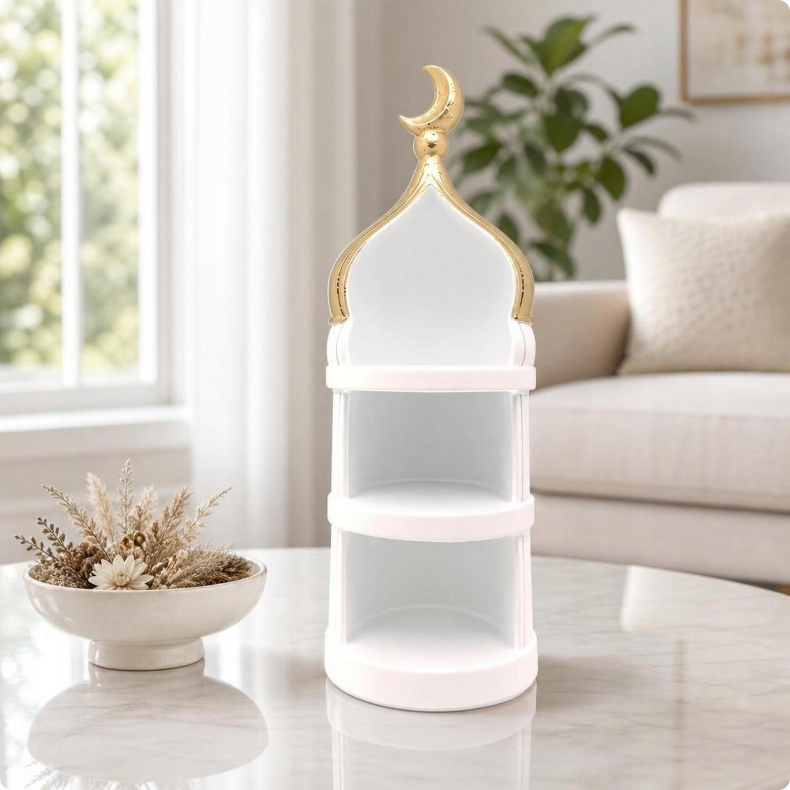 Artistic Tabletop Ornament | Architectural, moon shaped Moon Style G