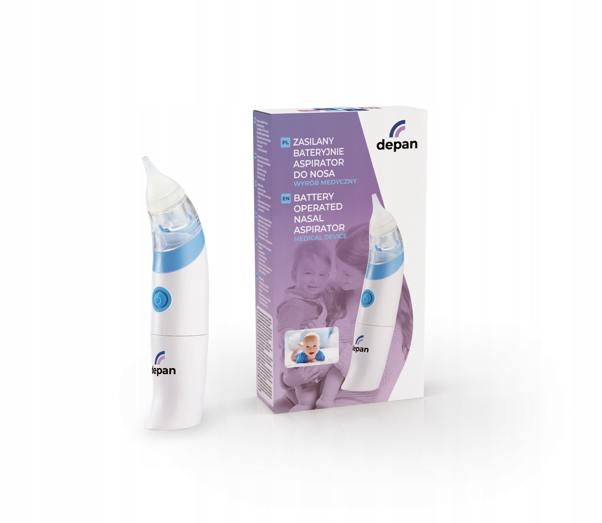 Aspirator for removing nasal secretions, Depan Packaging status original