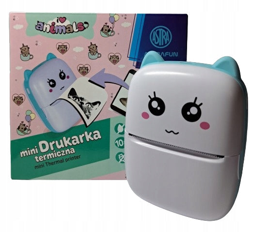 Astra Thermal printer fun Animals box + 10 rolls of printing paper