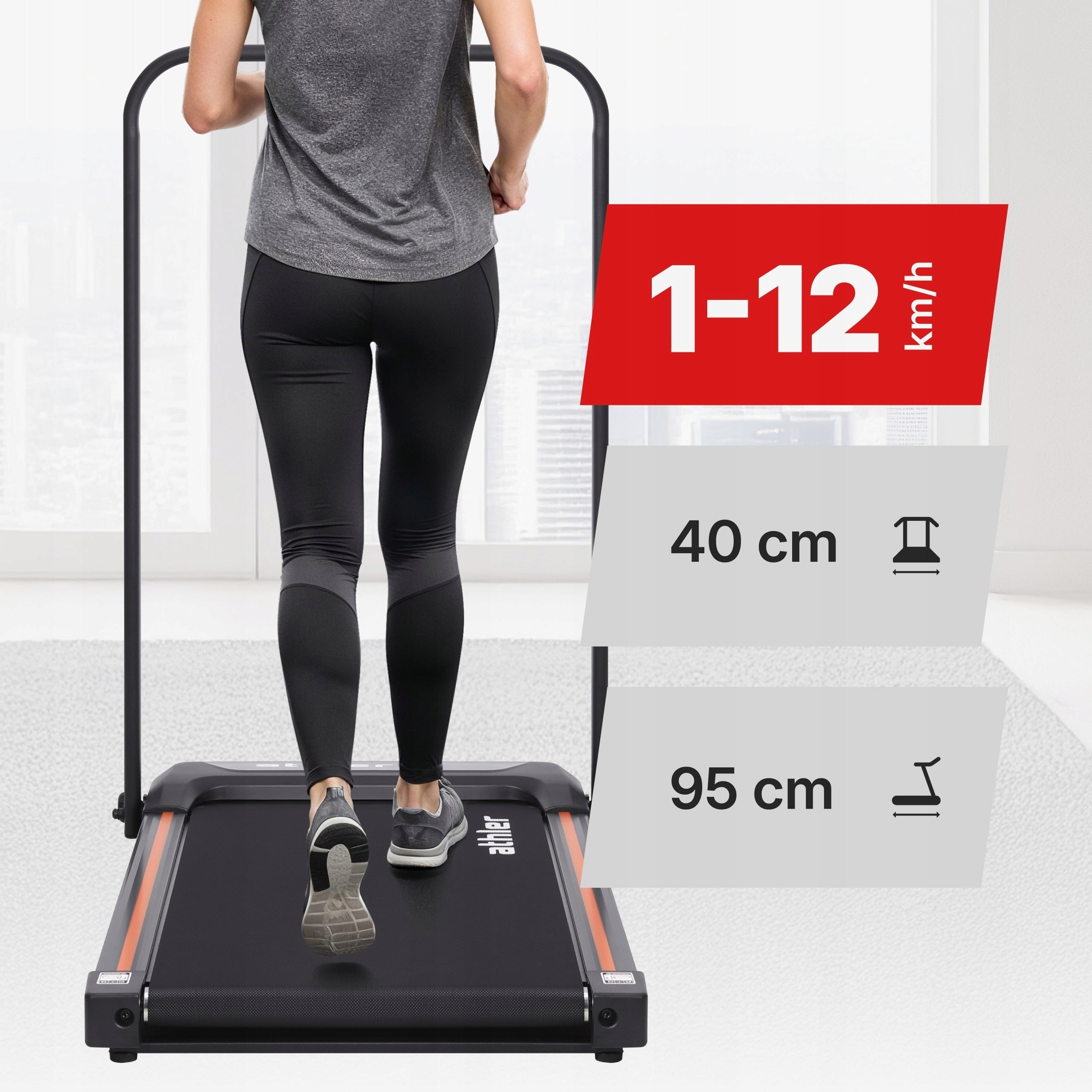 Athler FOLDING ELECTRIC HOME TREADMILL for walking ANGLE OF INCLINATION Model other