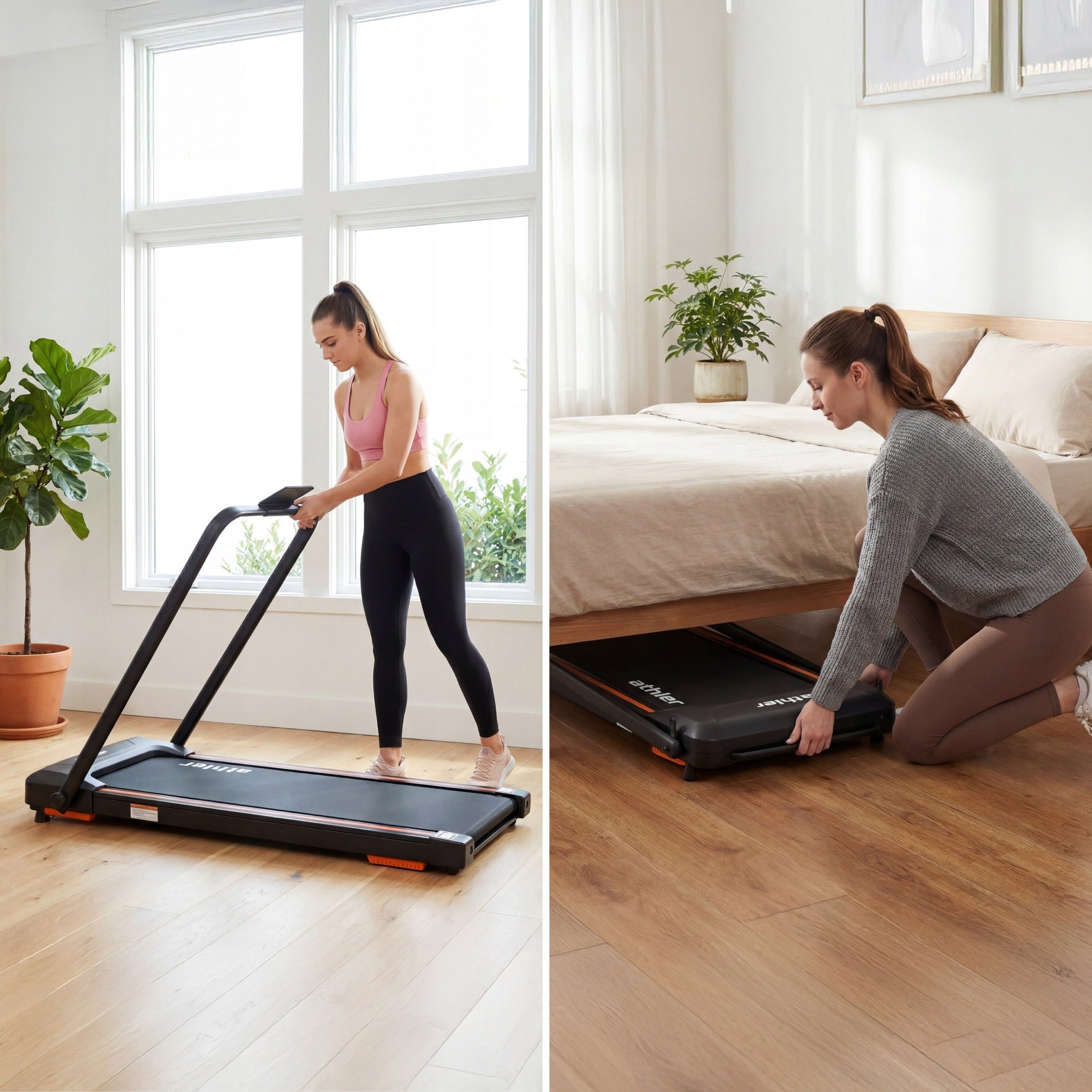 Athler FOLDING ELECTRIC HOME TREADMILL for walking ANGLE OF INCLINATION Packaging status original