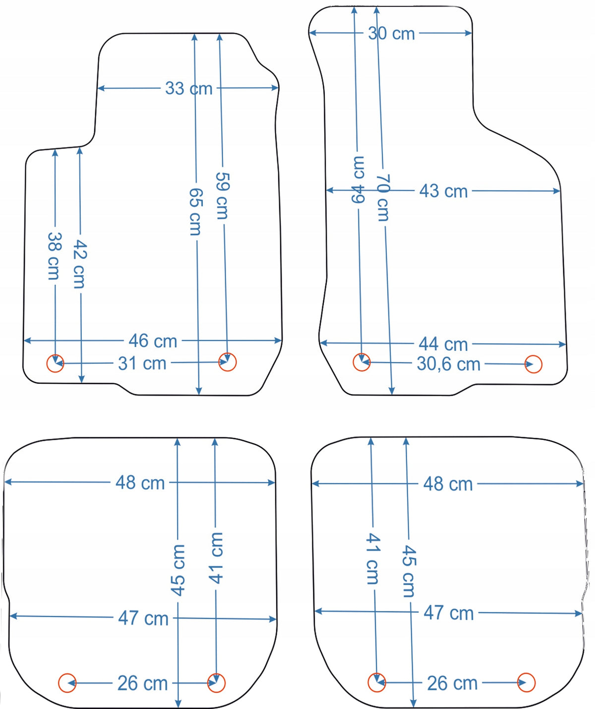 Audi A3 8L 1996-2003r. Black Velour Rugs - Economy. Manufacturer's catalog number SE003