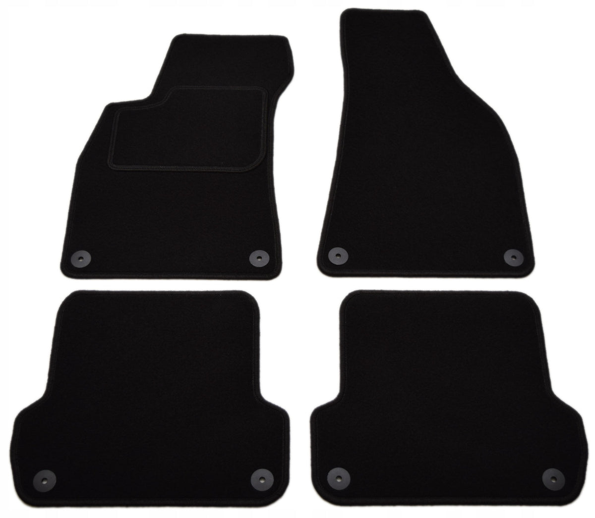 Audi A4 B6 and B7 2000-2008r. Black velour rugs - Economy.