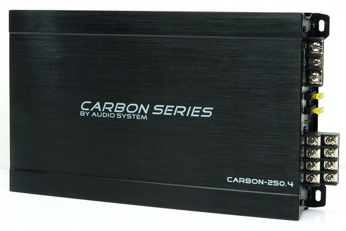 Audio System Carbon 250.4 4-Channel Amplifier 4x110W RMS, 2x220W RMS Bridged, High-Level Input Manufacturer code Carbon 250.4