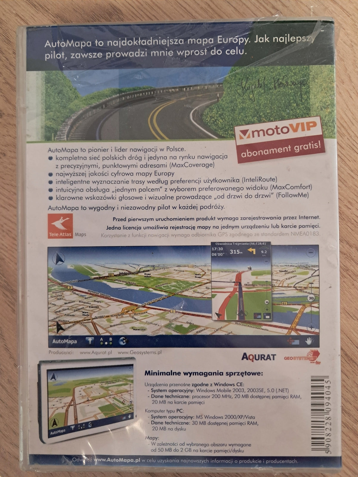 AutoMapa Europe and Poland 1 Year Windows CE | Factory Retro BOX Manufacturer code 5908228094045