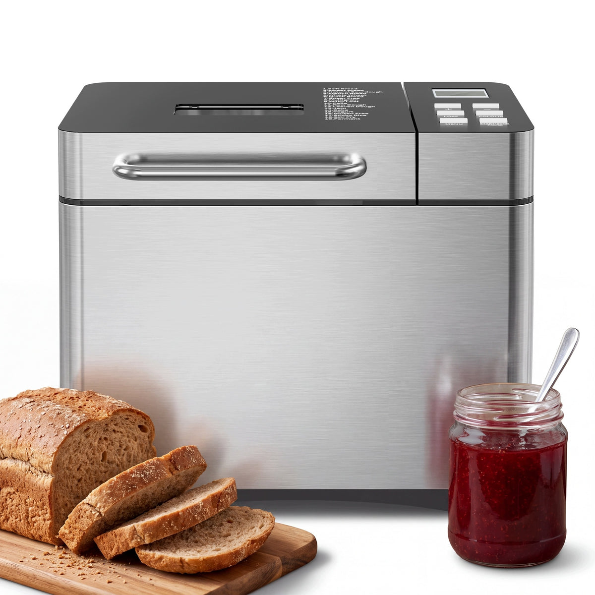 Automat do pieczenia chleba 19 w 1, 710 W, stal nierdzewna, timer, dozownik