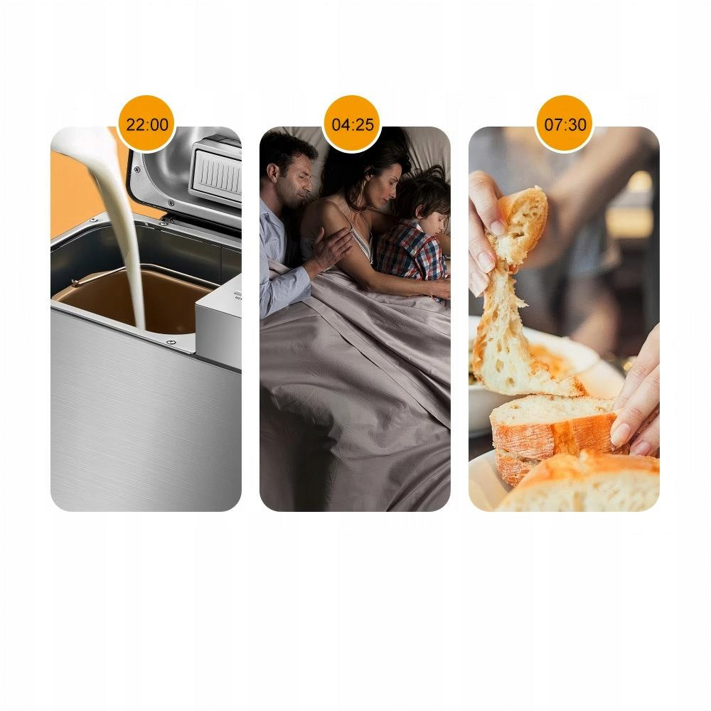 Automatic Bread Machine BioloMix BBM013 650W Copper Motor 19 Dominant color silver