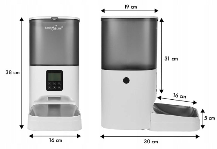 Automatic Dispenser Bowl Rabbit Cat Food Feeder 6L USB Manufacturer code GB393