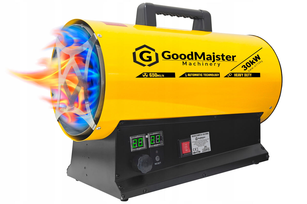 Automatic GAS HEATER with LCD THERMOSTAT 30kW BLOWER 650m3/h Manufacturer code GMM-HT708g