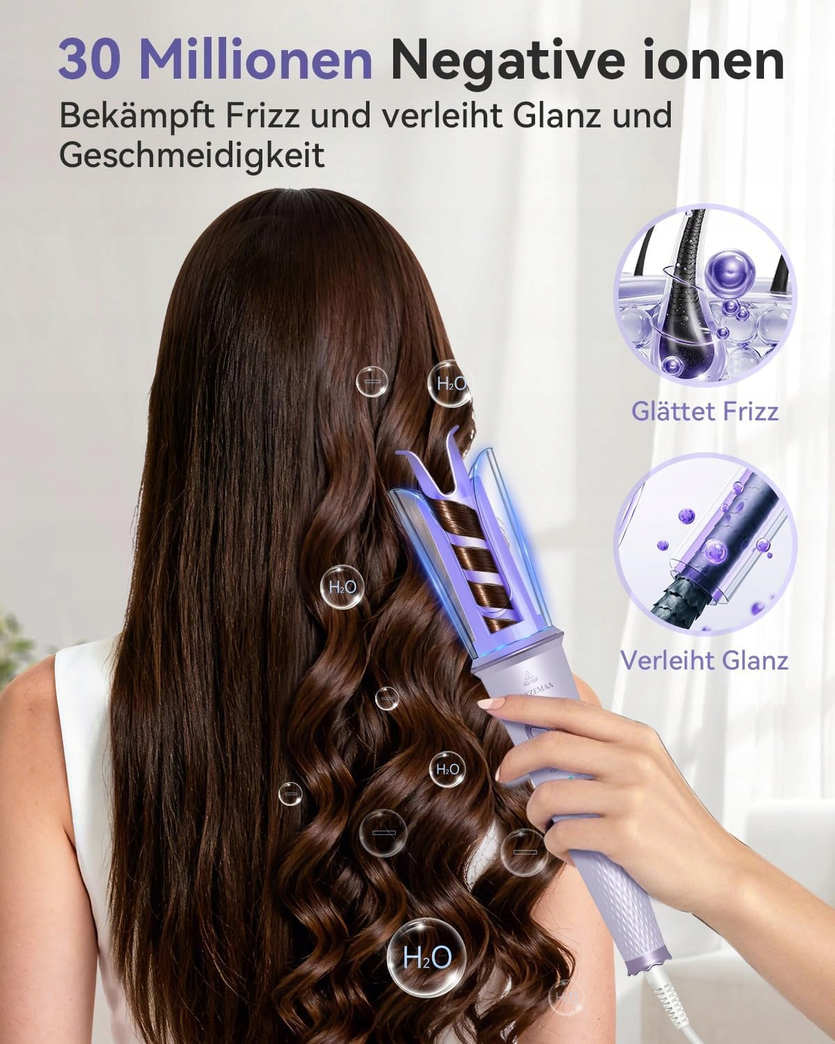 Automatic Hair Curler 25 mm,Large Curls Beach Waves,Negative Ionization Packaging status original