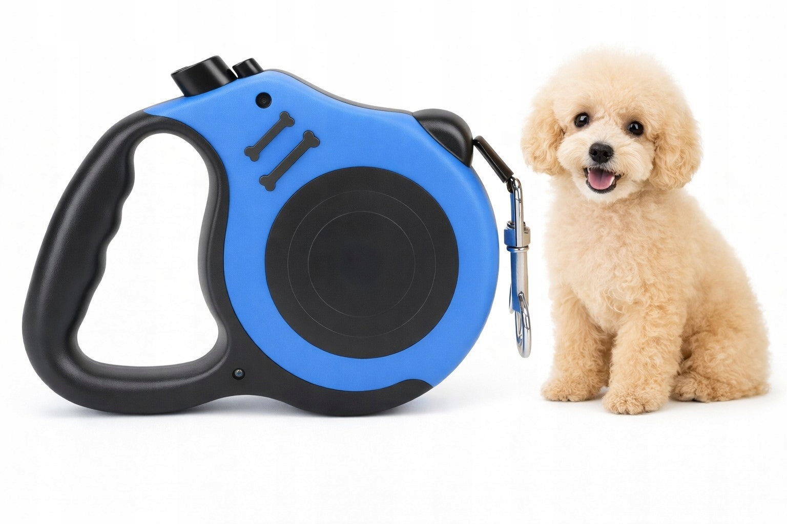 Automatic Lanyard for Dog Cat Flexi Retractable with Lock 5m 20kg BLUE