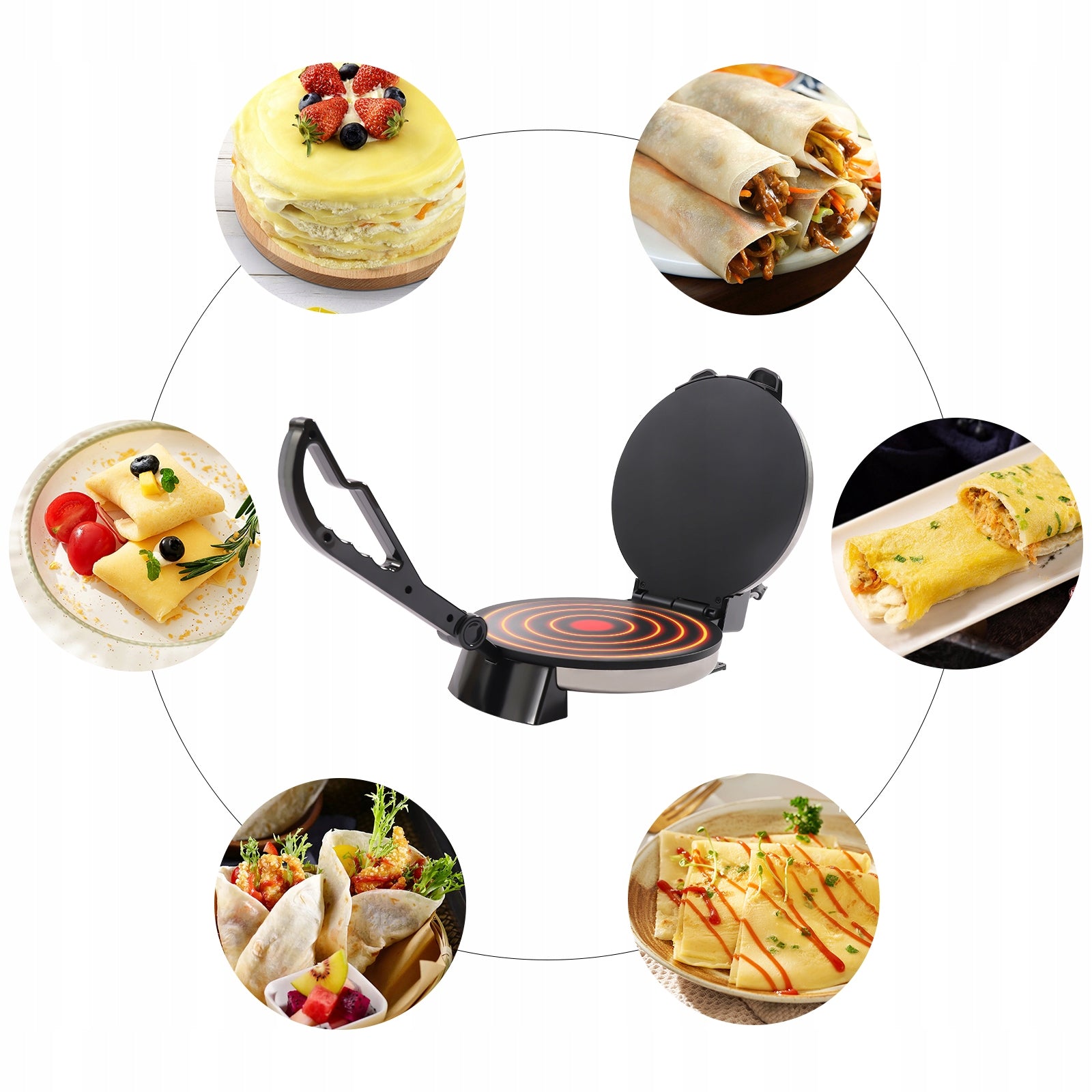 Automatic Pancake Machine 200°C, Stainless Steel Nonstick Manufacturer code ser445212