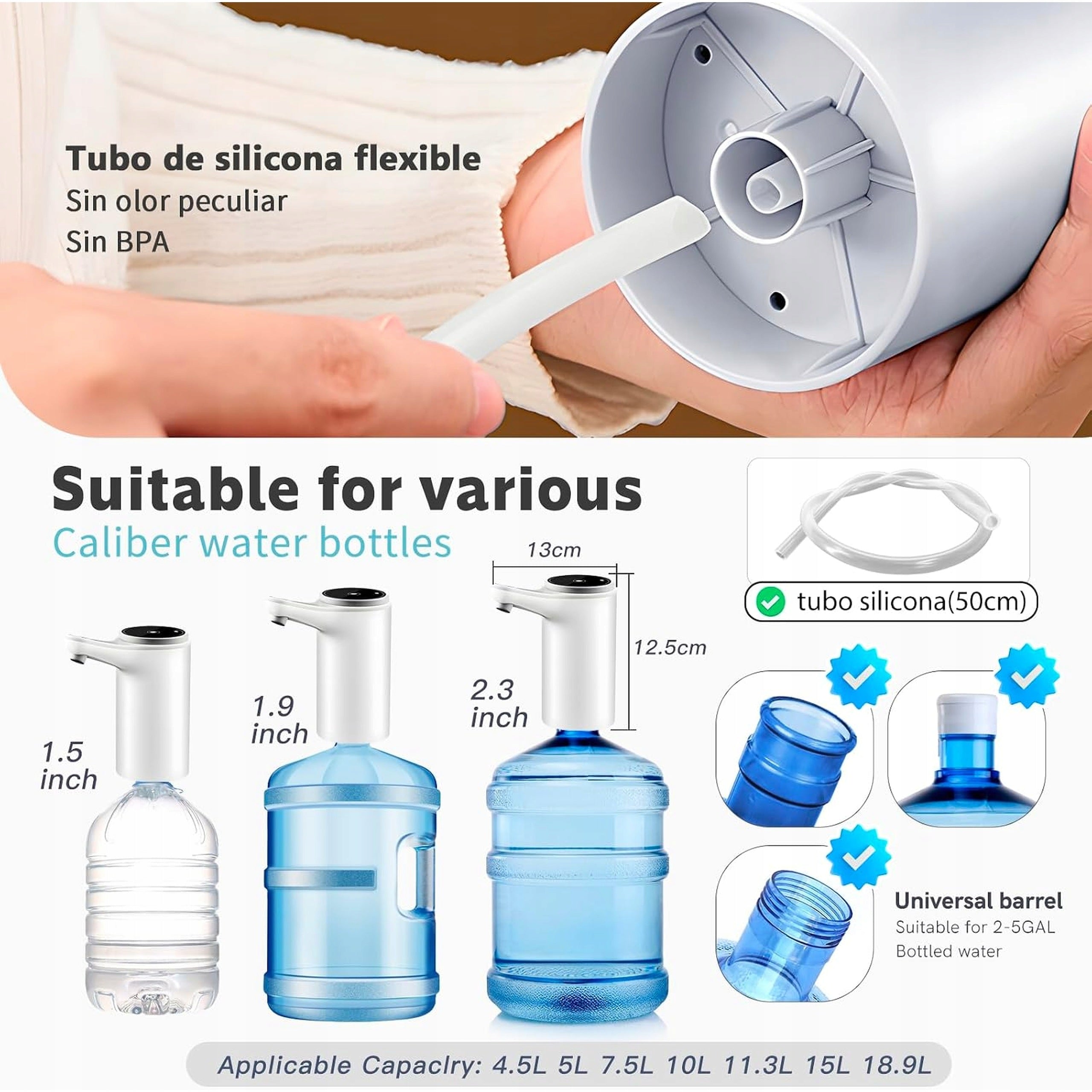 Automatic Water Bottle Dispenser With USB Charging 5-20l Electric Packaging status original