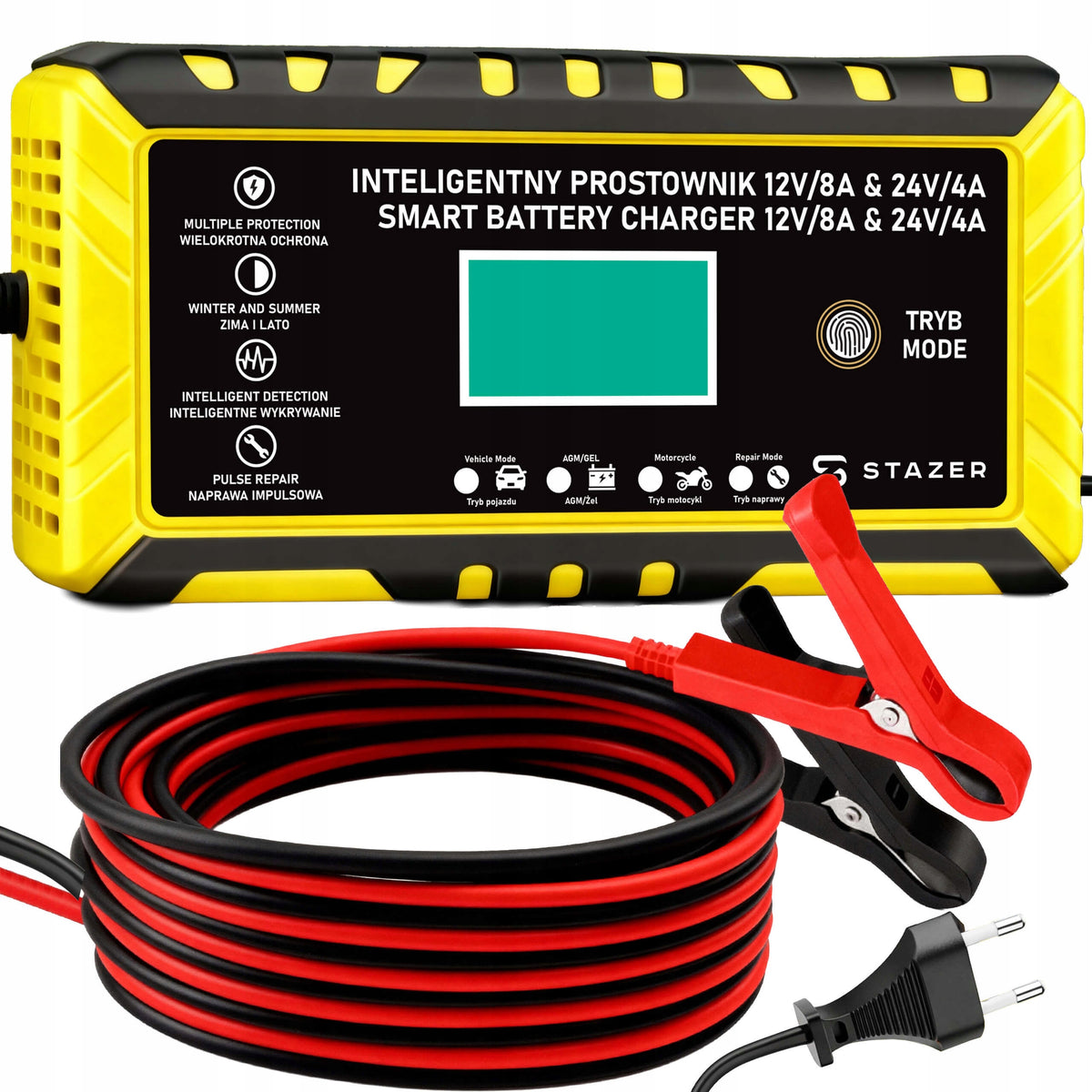 Automatic car rectifier with 12V 24V battery repair function