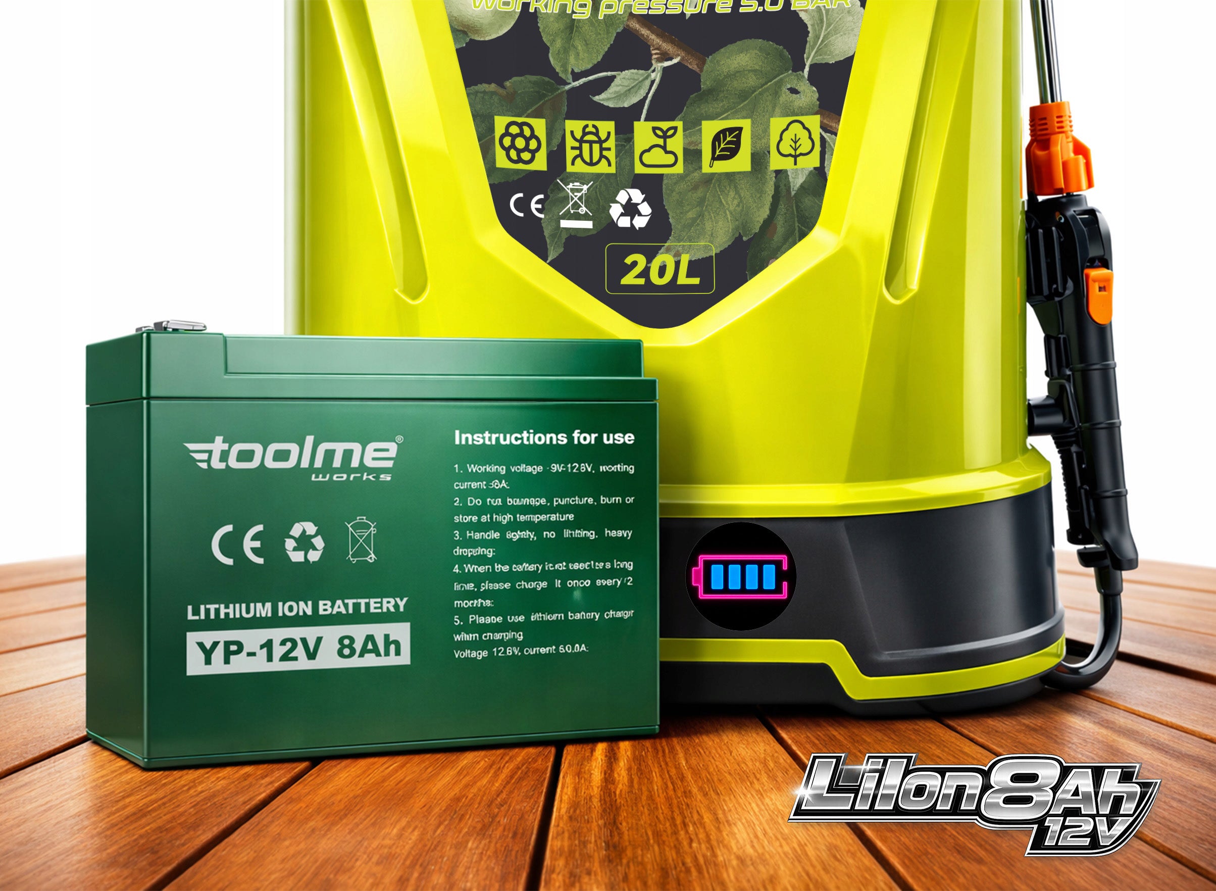 Automatic electric pressure sprayer 20l PREMIUM tm285 Light3kg Product weight with unit packaging 4.3 kg