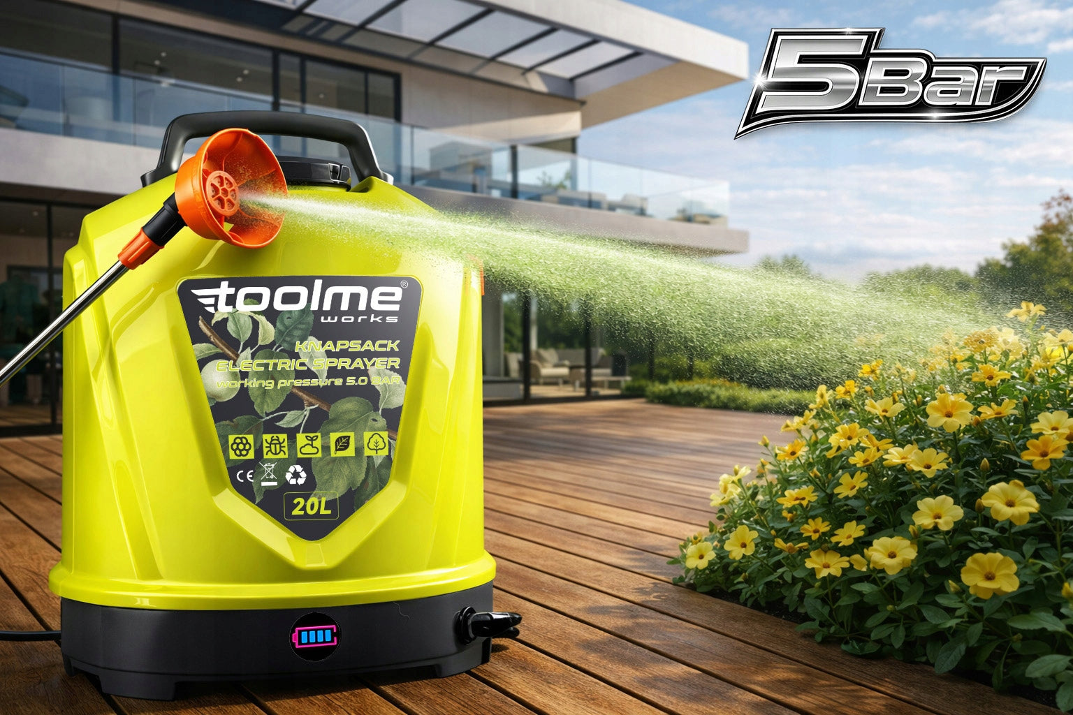 Automatic electric pressure sprayer 20l PREMIUM tm285 Light3kg Spray range 500 cm