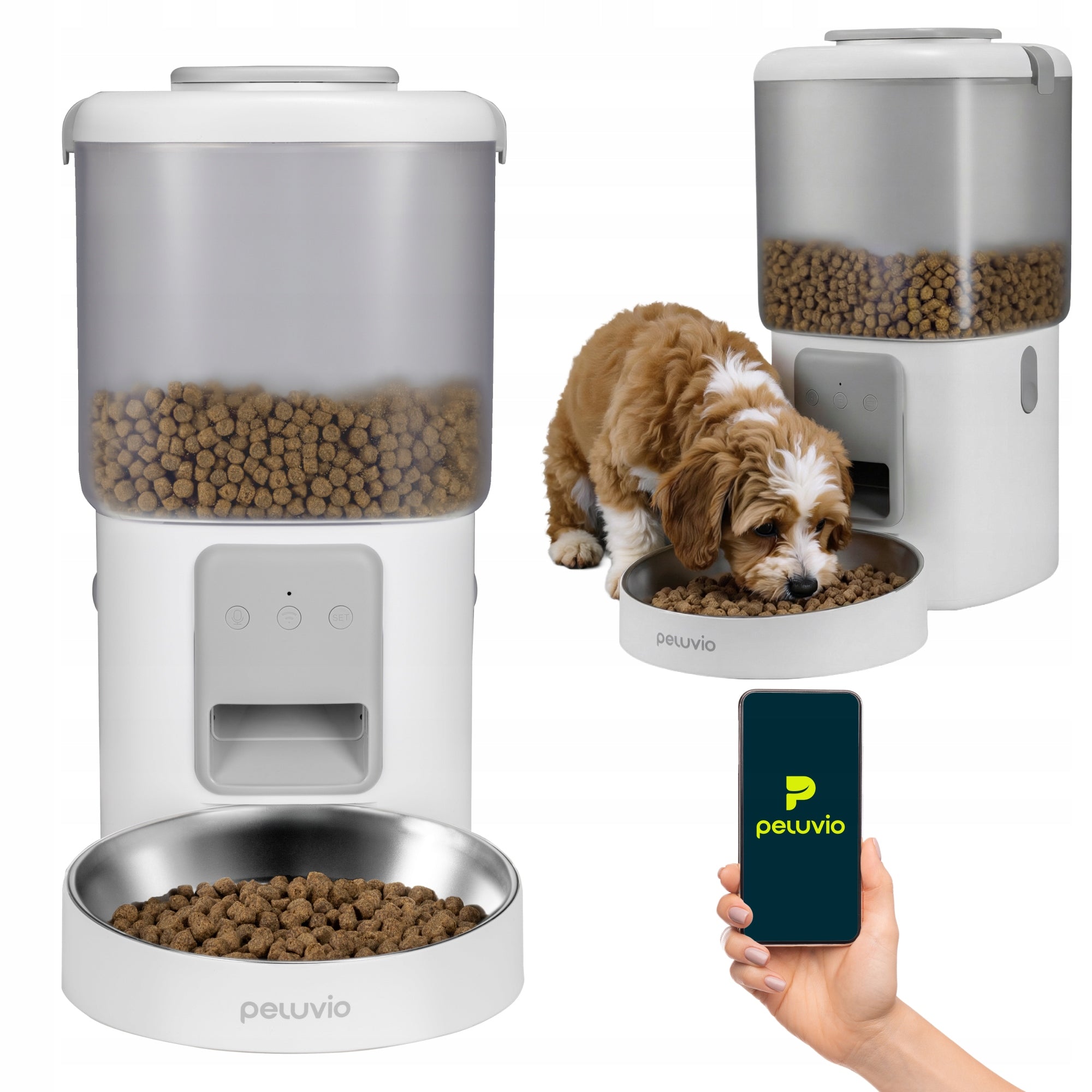Automatic feeder dog food dispenser 4,5L WI-FI Peluvio Crispy