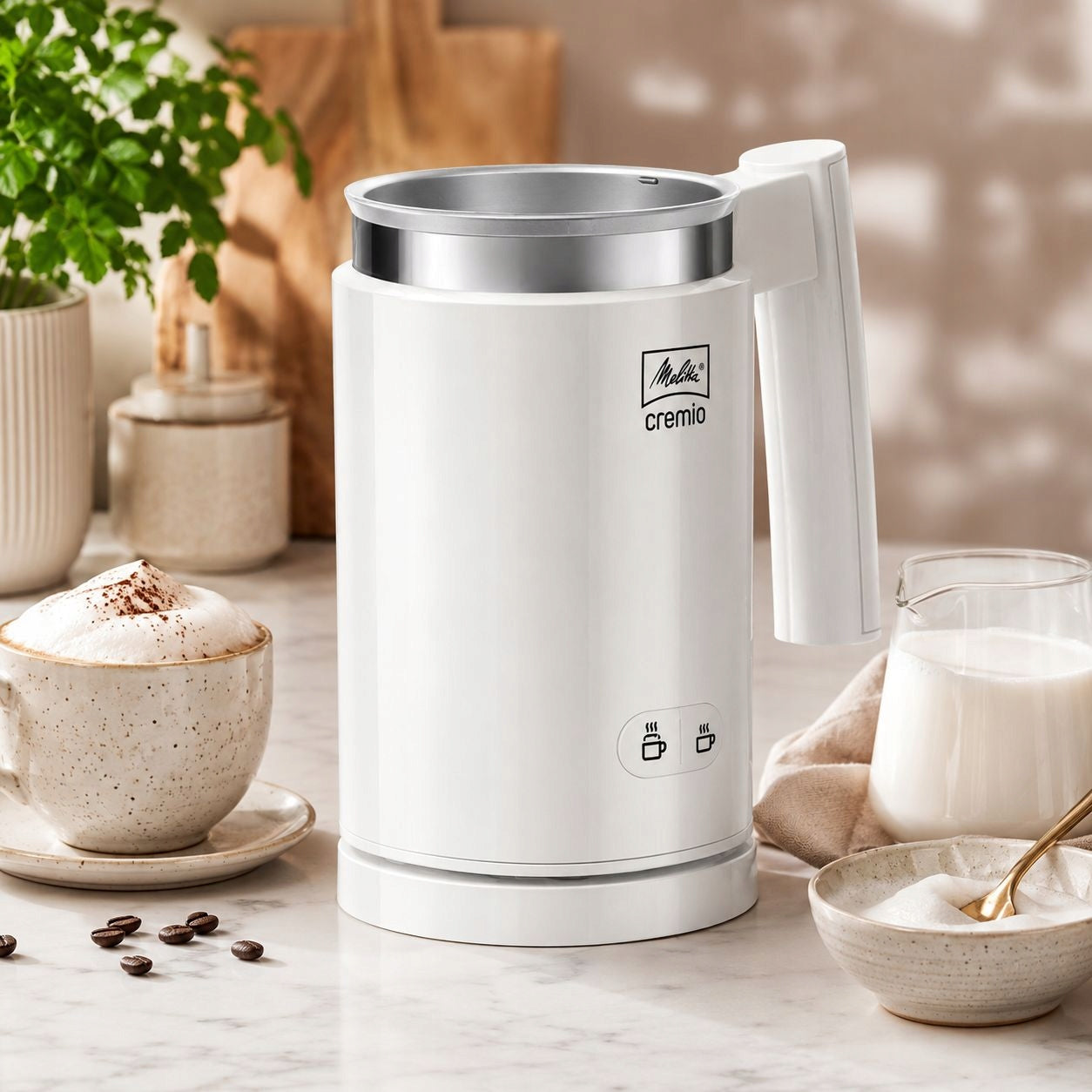 Automatic frother milk warmer Melitta Cremio, white, 1014-01 Packaging status original