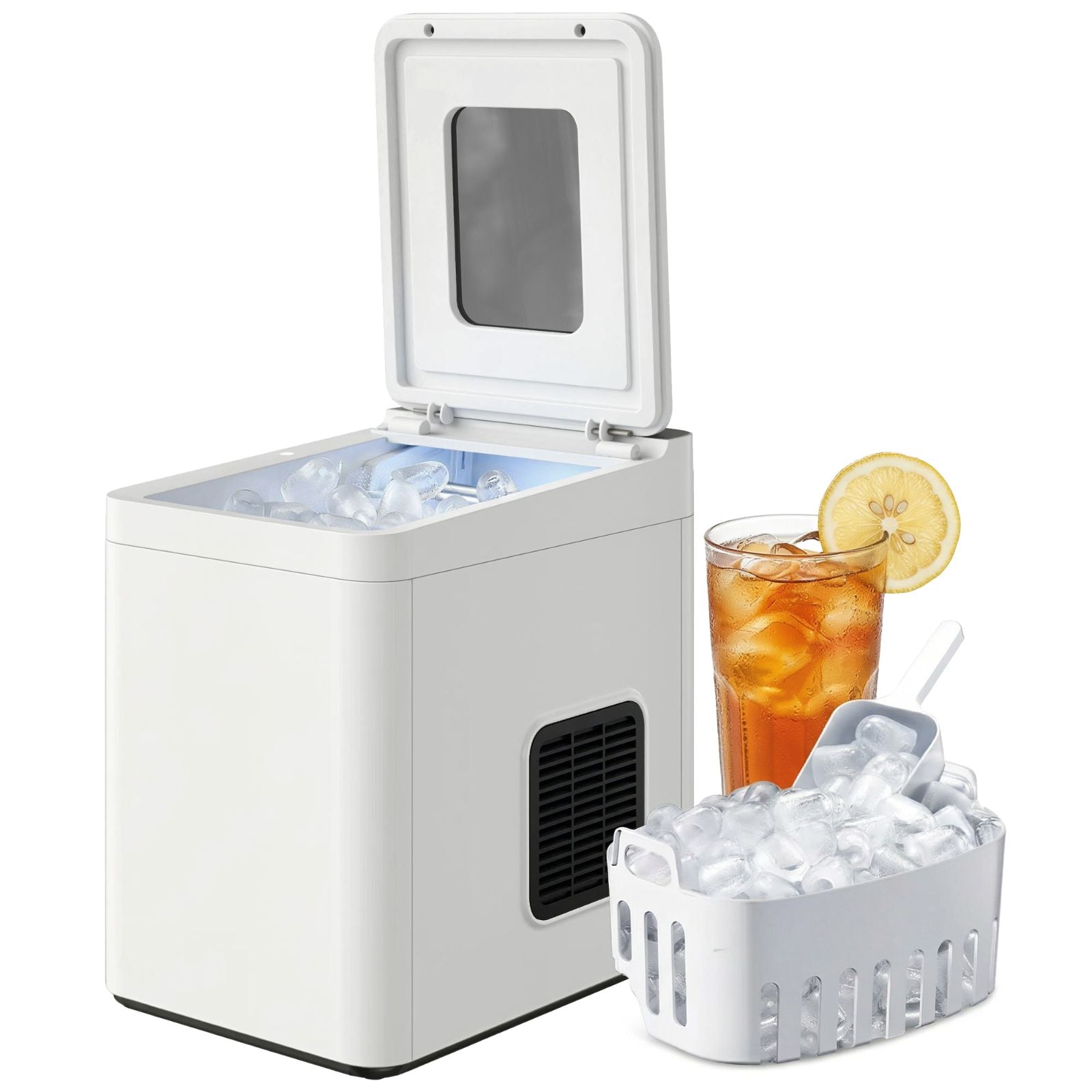 Automatic ice maker 12 kg/24h white