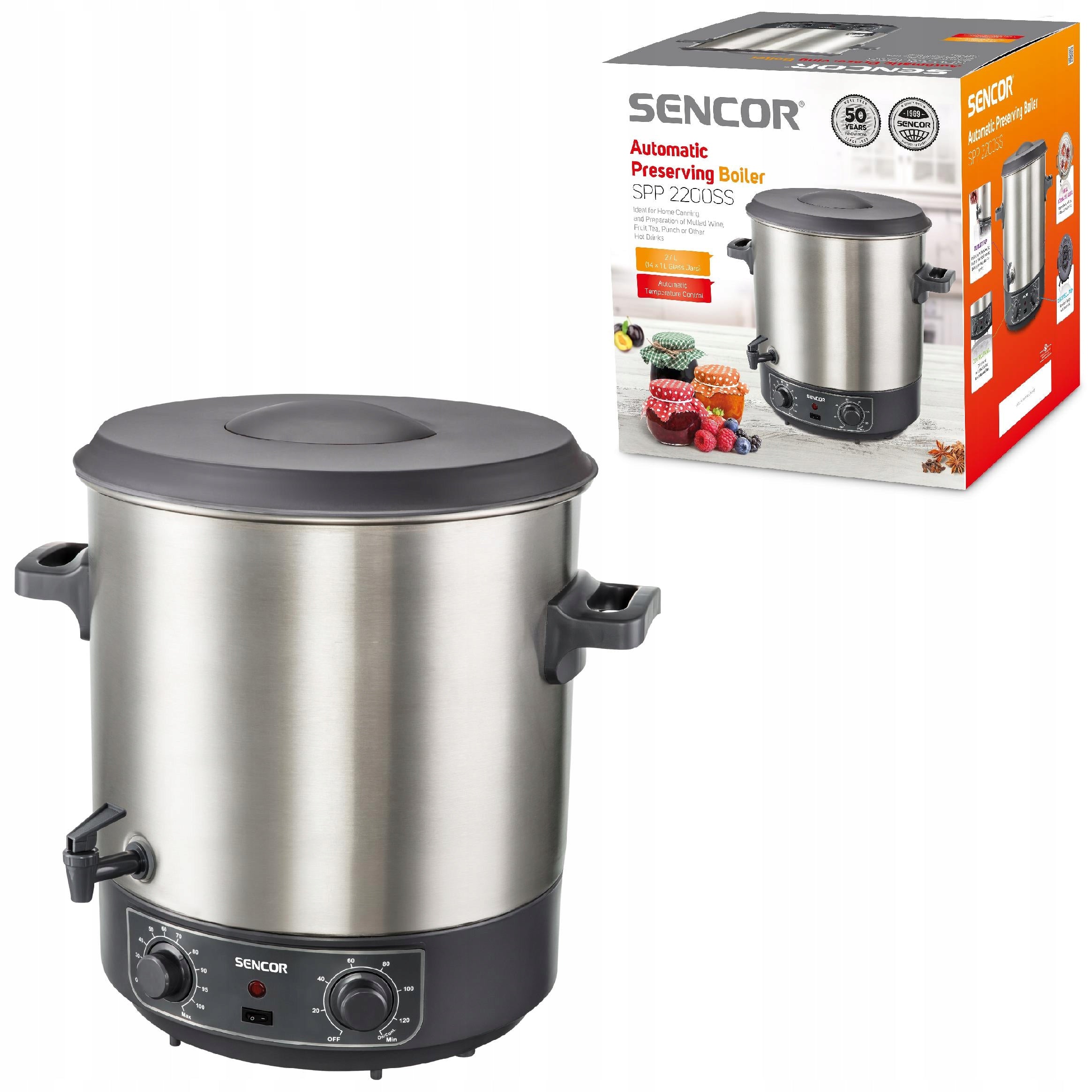 Automatic pasteurization pot PRESSURE COOKER 27L 1800W Sencor SPP 2200SS Manufacturer code SPP 2200SS