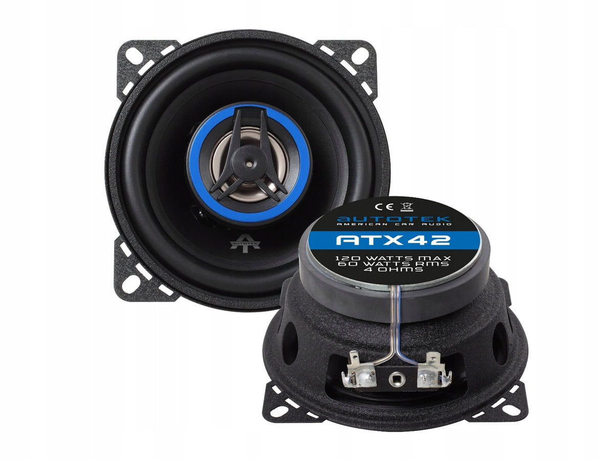 Autotek ATX42 Coaxial Speakers Two-Way 10cm 100mm 60W RMS Small Strong