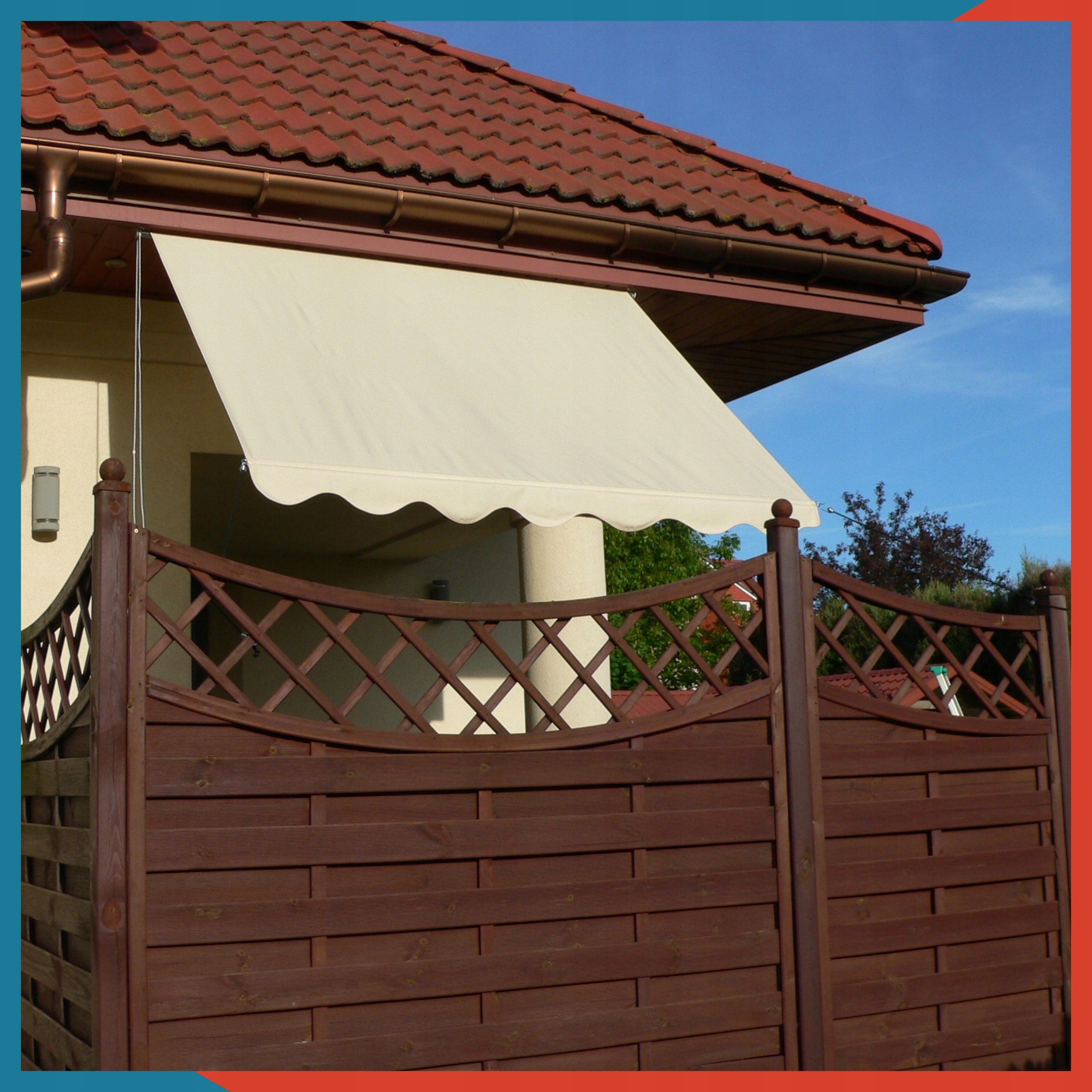 Awning BLIND Terrace Sail Balcony 200x160cm Vertical Sun Protection Main material fabric