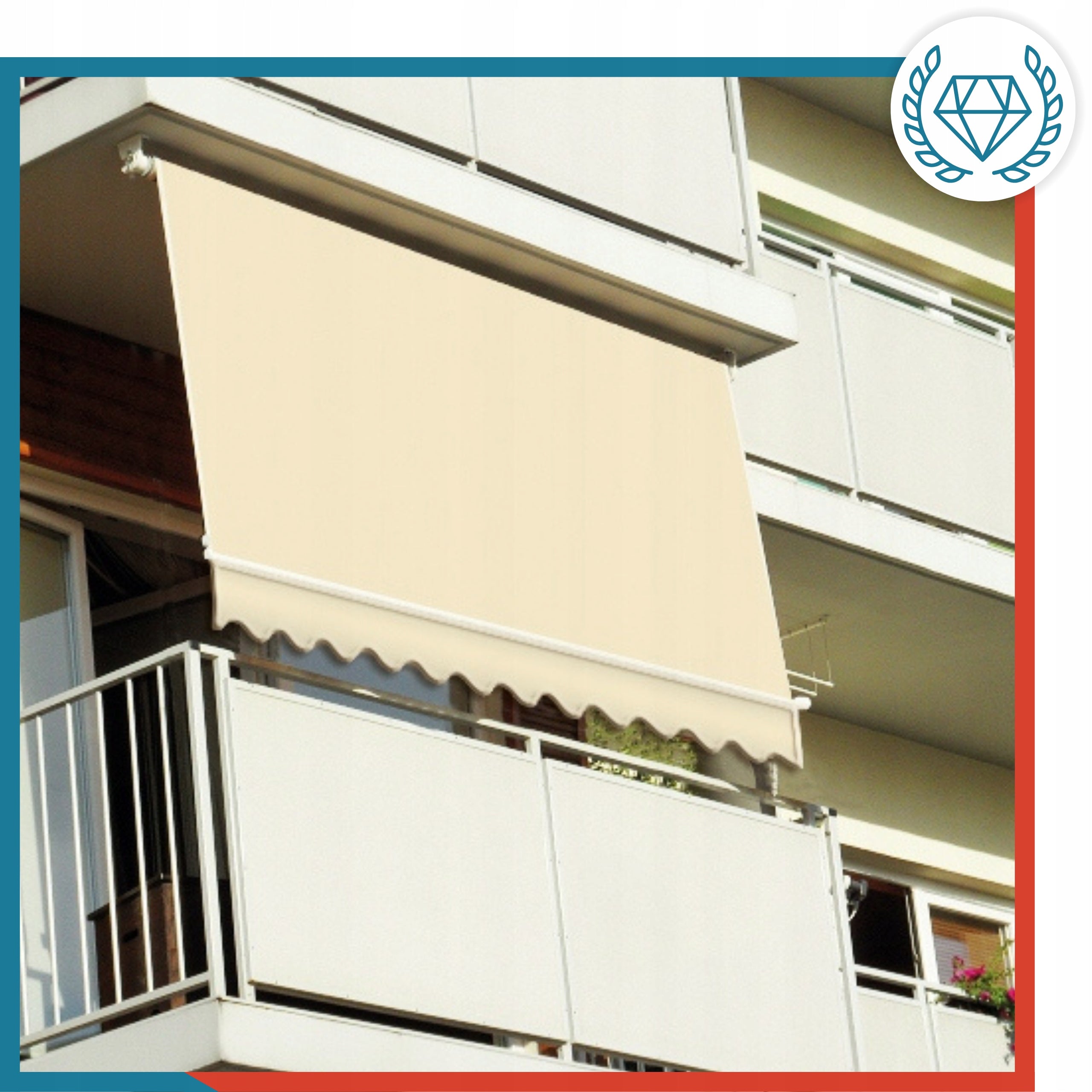 Awning BLIND Terrace Sail Balcony 200x160cm Vertical Sun Protection Packaging status original