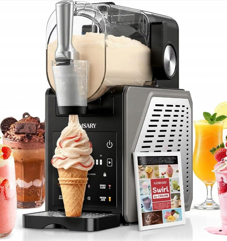 Azmsary FS-306 Ice Cream and Slushie Machine 2.5L 6 Programs LED
