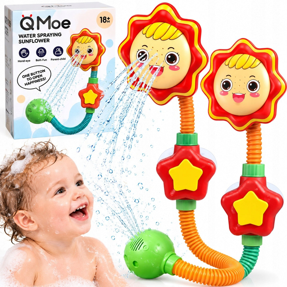 BABY BATH SHOWER HEAD SUCTION CUP WATER BATH TOY