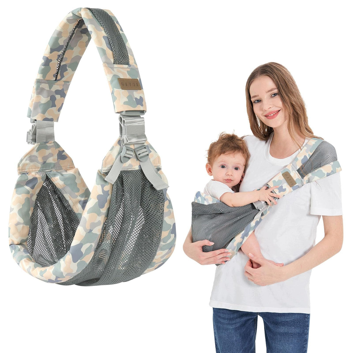BABY CARRIER AUYAO ADJUSTABLE 3D CAMOUFLAGE NET 0-36 MONTHS