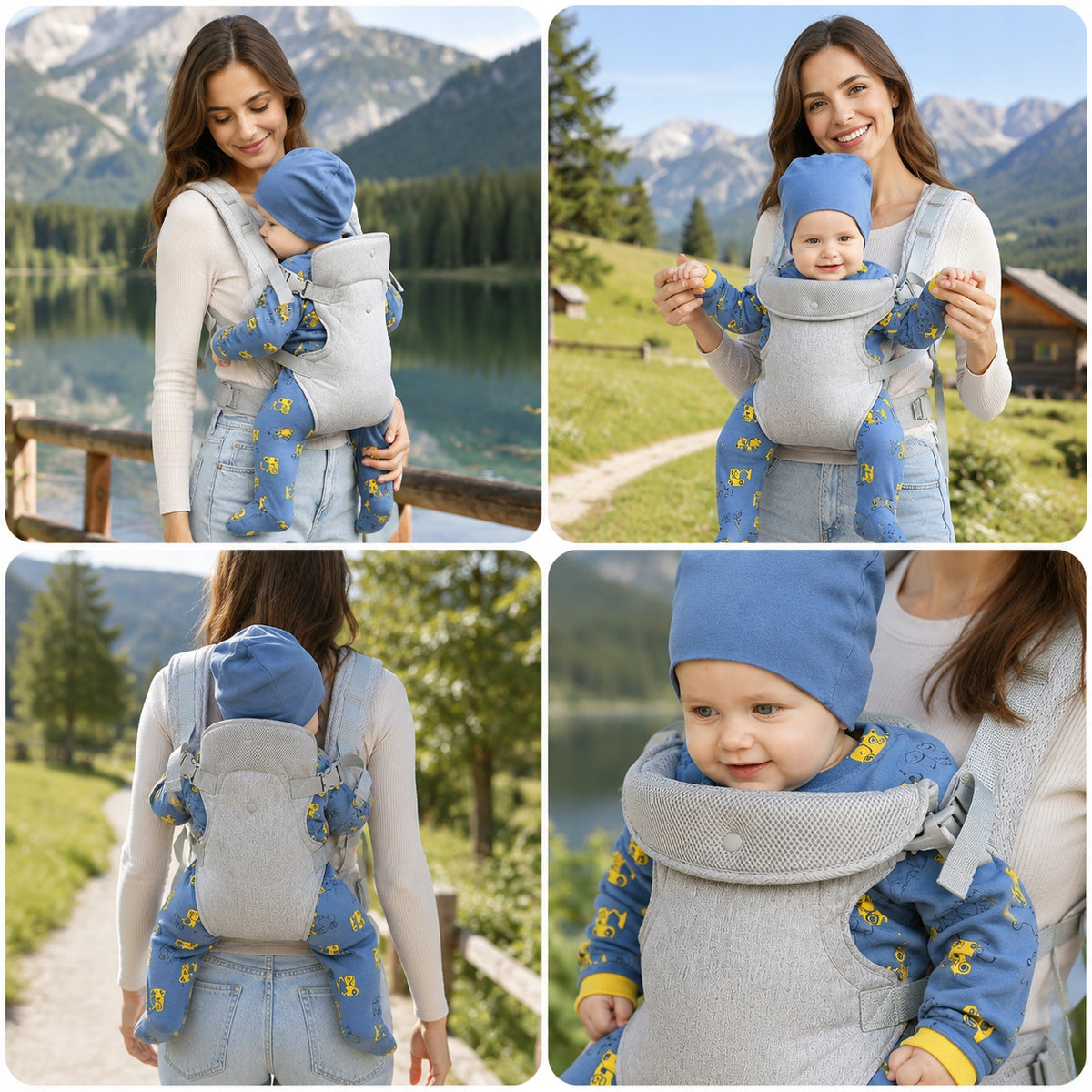BABY CARRIER ERGONOMIC FOR HIP BACK MULTIFUNCTIONAL 4in1 Packaging status original