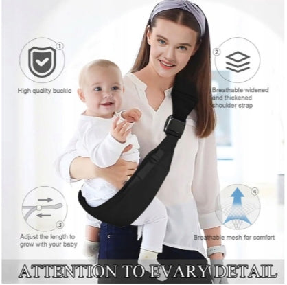 BABY CARRIER NET ERGONOMIC HIP CARRIER UP TO 20KG Manufacturer code NOSIDŁO LEKKIE CZARNE BEZPIECZNE