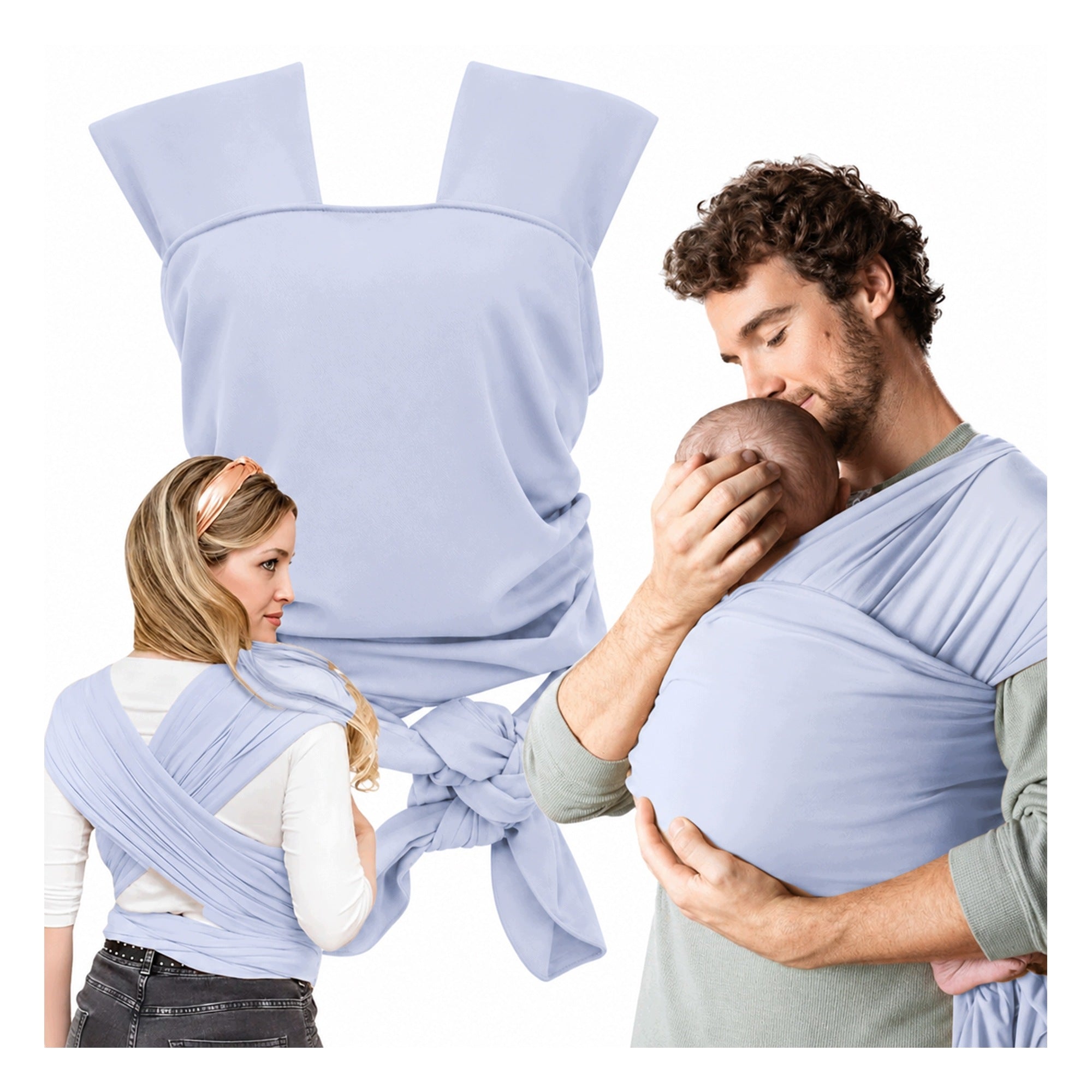 BABY CARRIER SCARF 20 KG ELASTIC BLUE