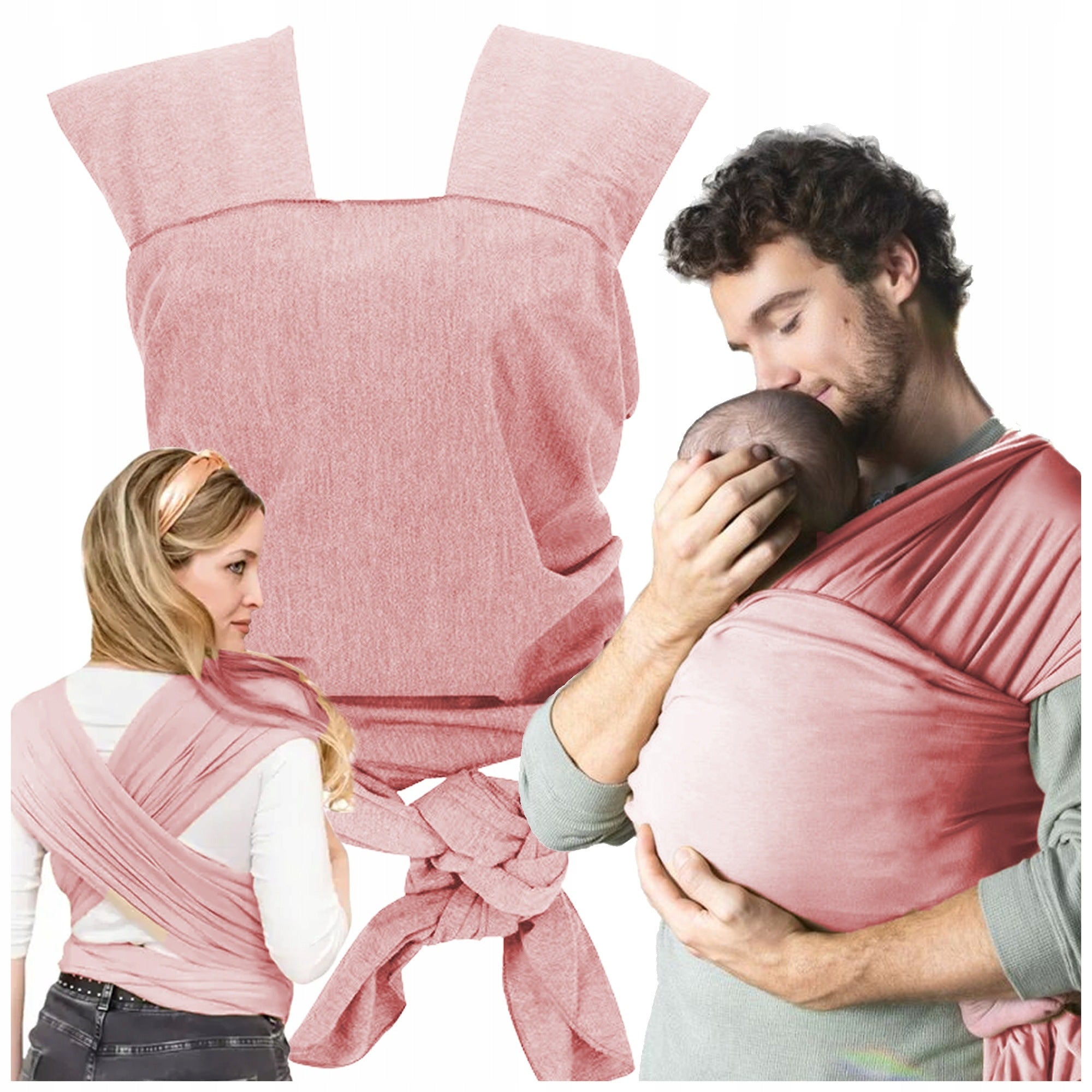 BABY CARRIER SCARF 20 KG ELASTIC PINK