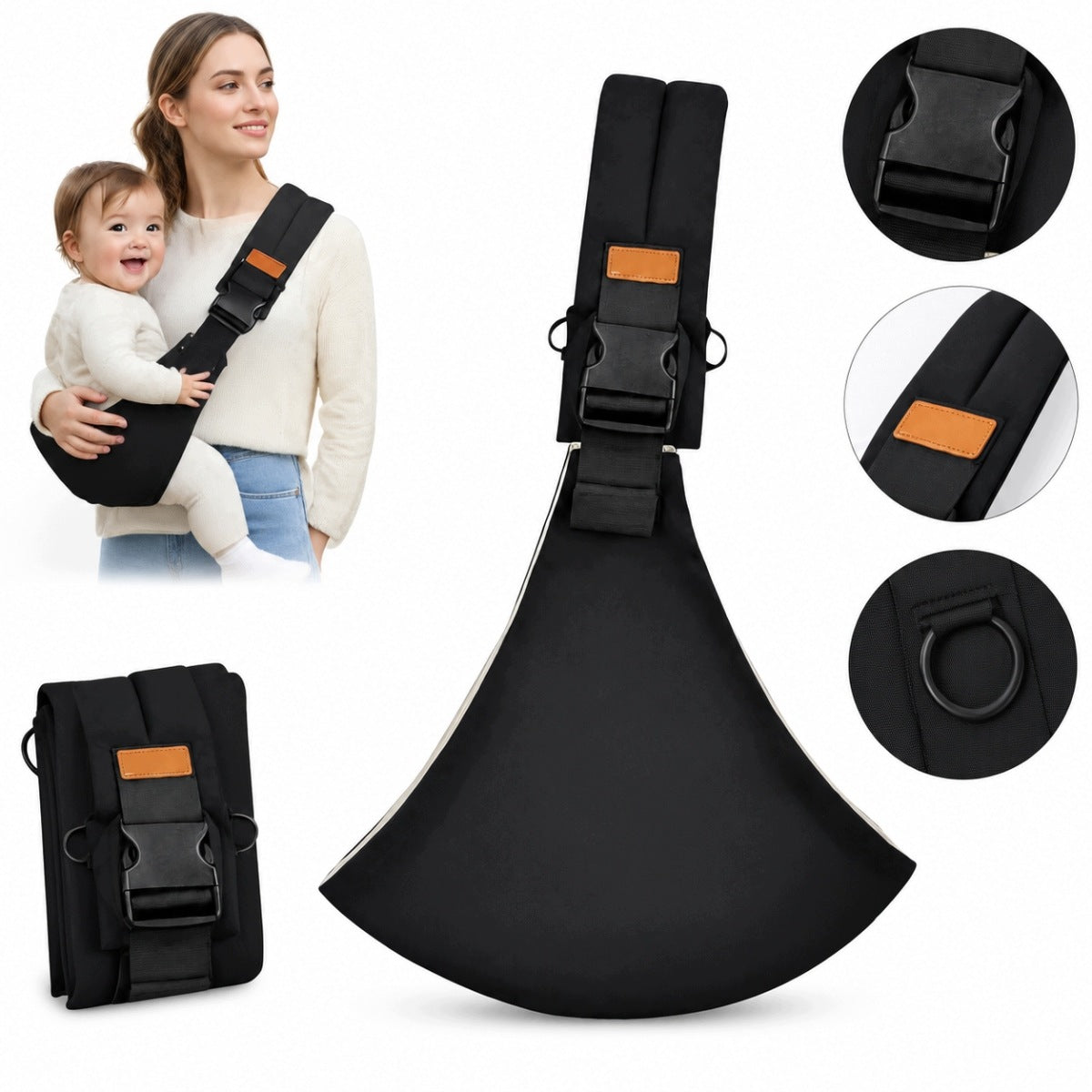 BABY CARRIER WOVEN BUCKLE ERGONOMIC COTTON 0-36