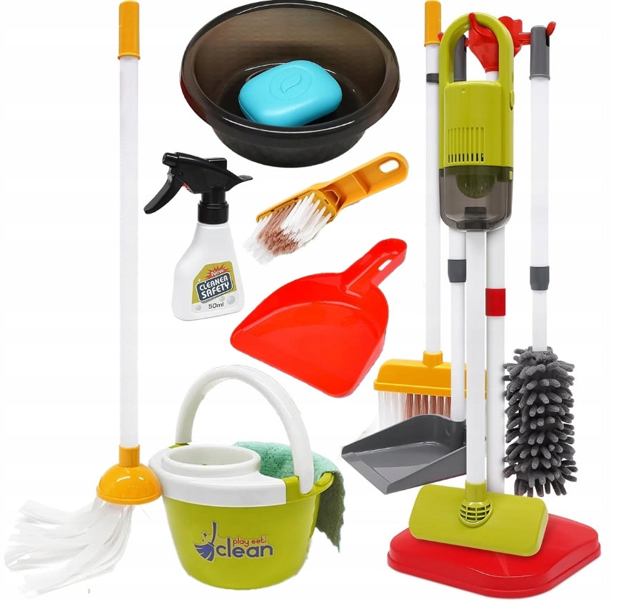 BABY CLEANING KIT 22EL TOY VACUUM CLEANER WITH BROOM AND MOP