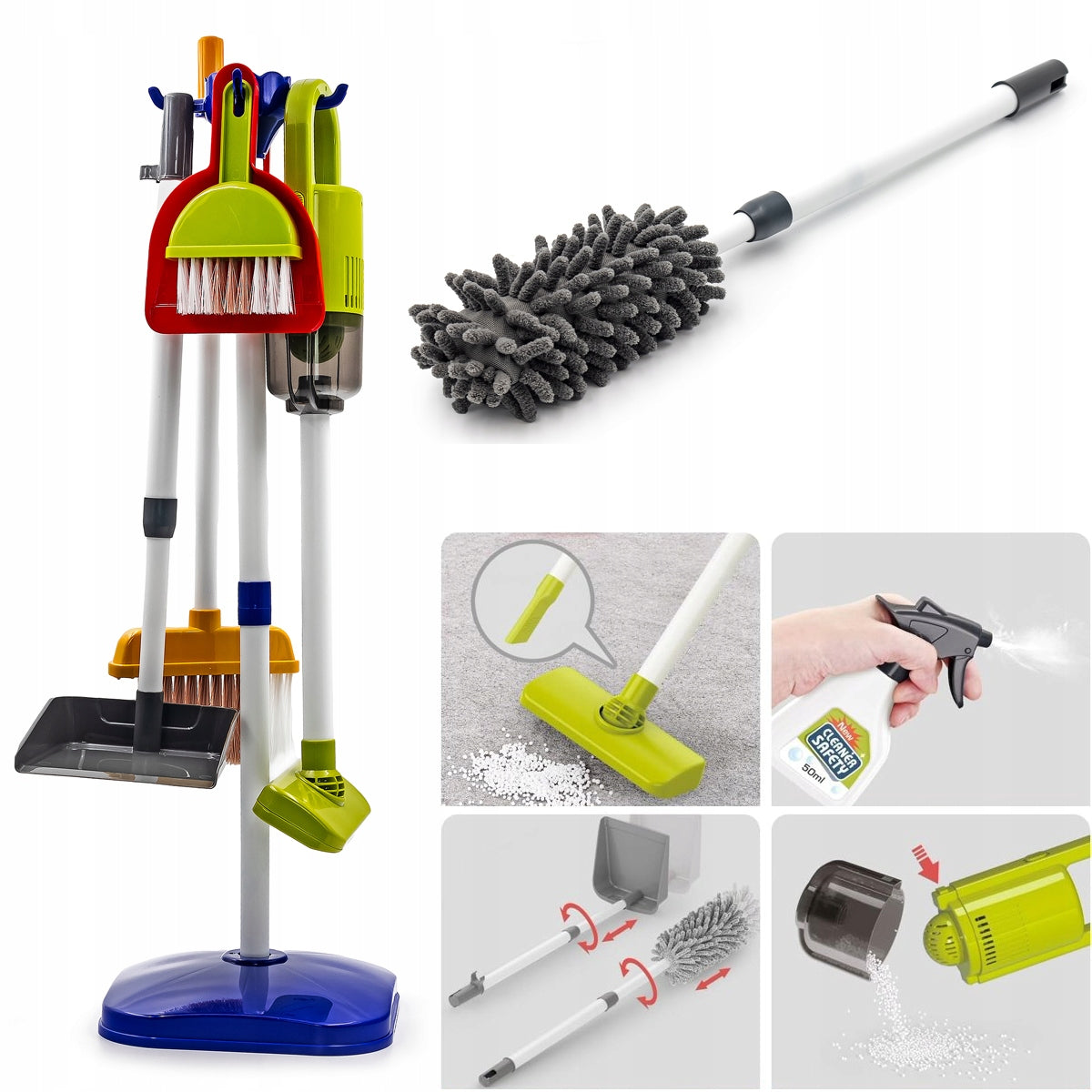 BABY CLEANING KIT BABY CLEANING CART MOP VACUUM CLEANER Packaging status original